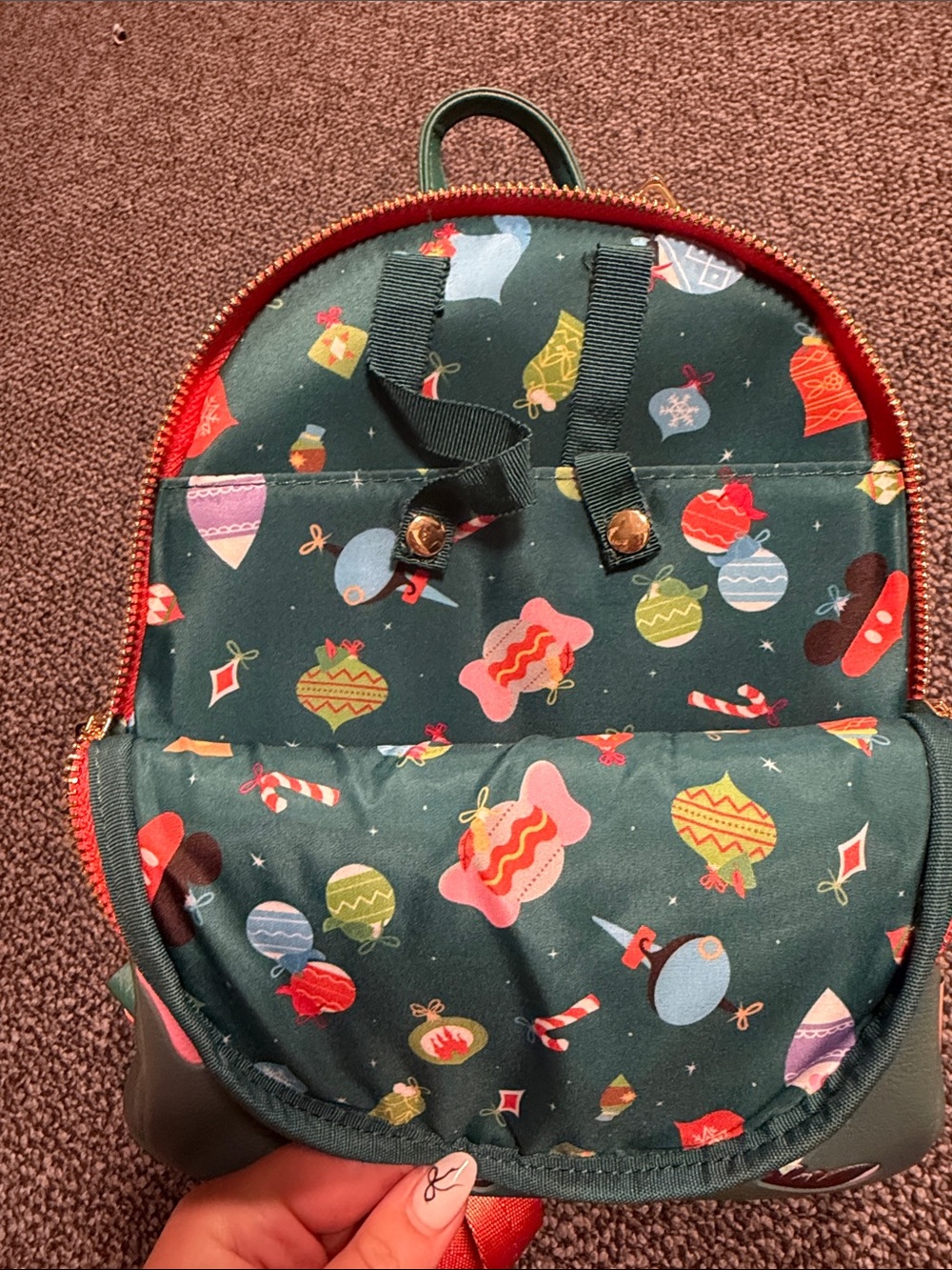 Disney Loungefly Mini Backpack with Holiday Character Print - Picture 5 of 5